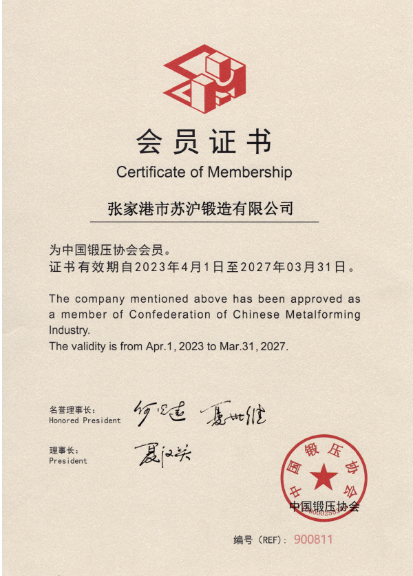 Member of China Forging and Pressing Association